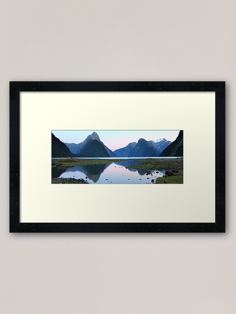 Alternate view of Milford Sound Dawn, South Island, New Zealand Framed Art Print