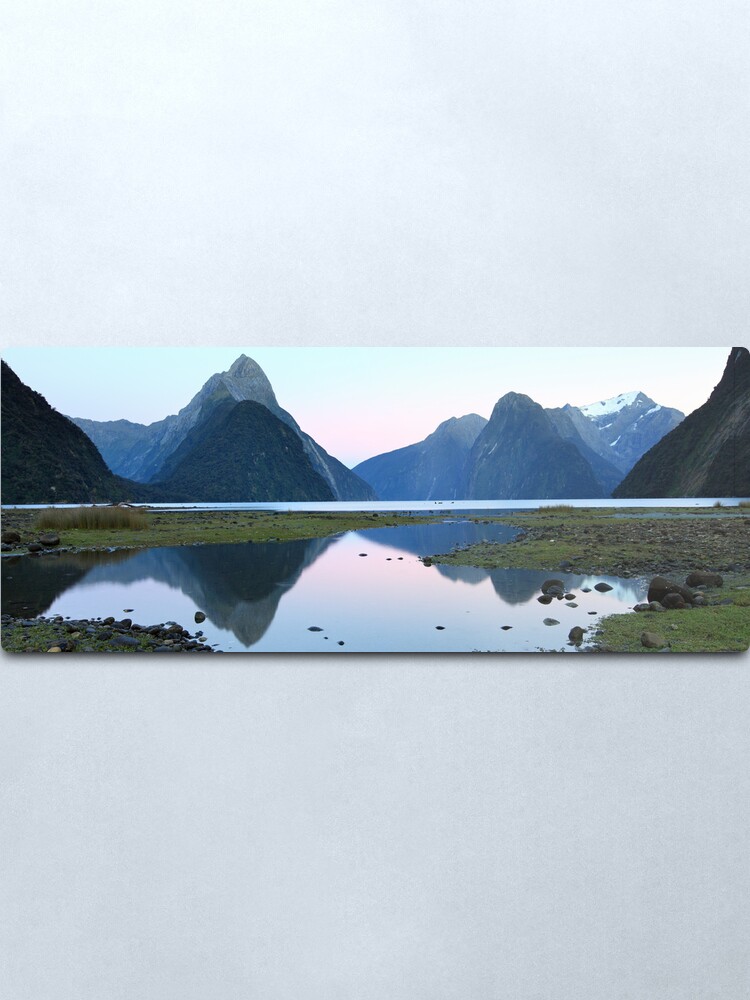 Alternate view of Milford Sound Dawn, South Island, New Zealand Metal Print
