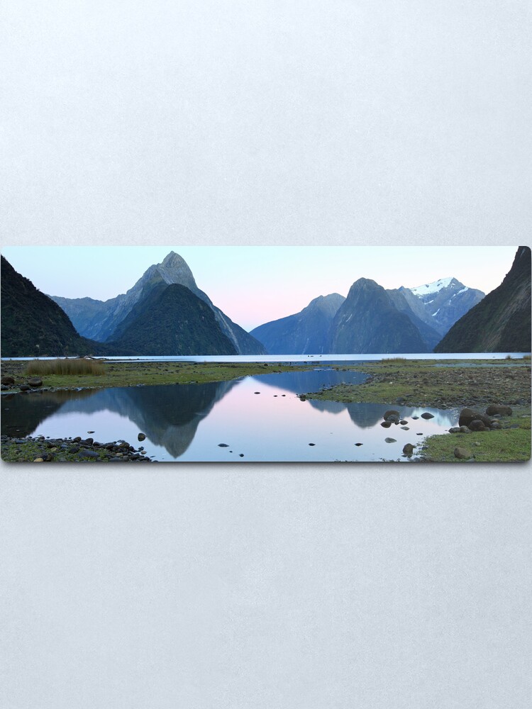 Alternate view of Milford Sound Dawn, South Island, New Zealand Metal Print