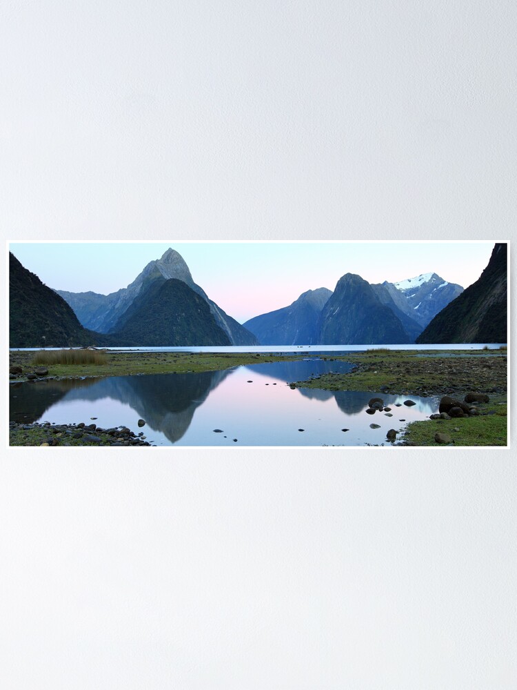 Alternate view of Milford Sound Dawn, South Island, New Zealand Poster