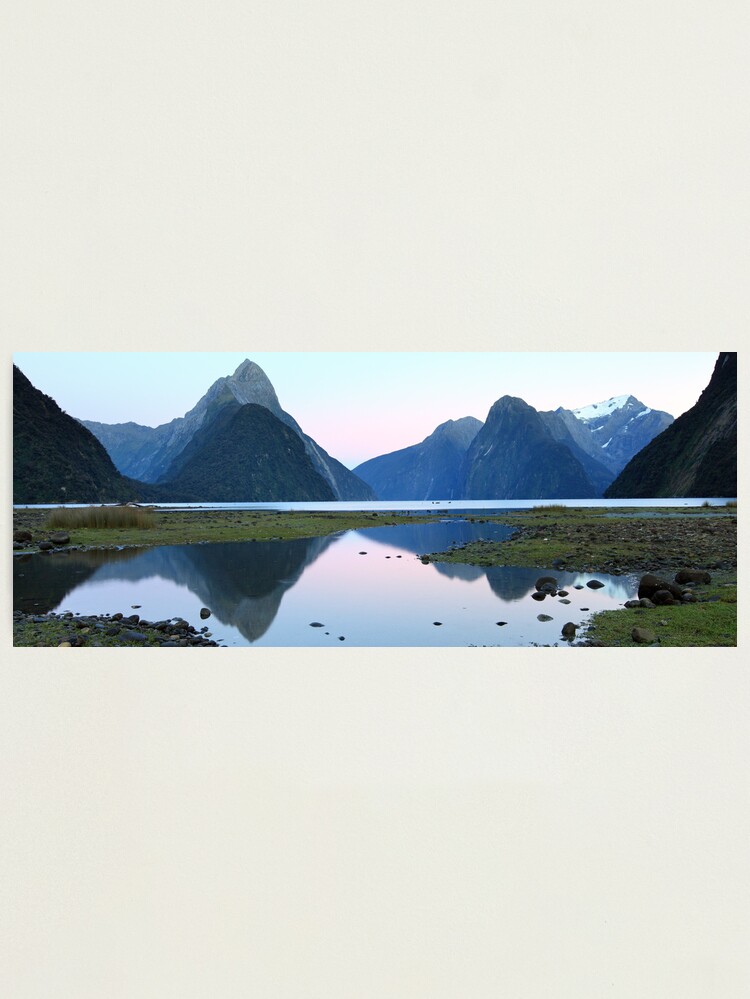 Alternate view of Milford Sound Dawn, South Island, New Zealand Photographic Print