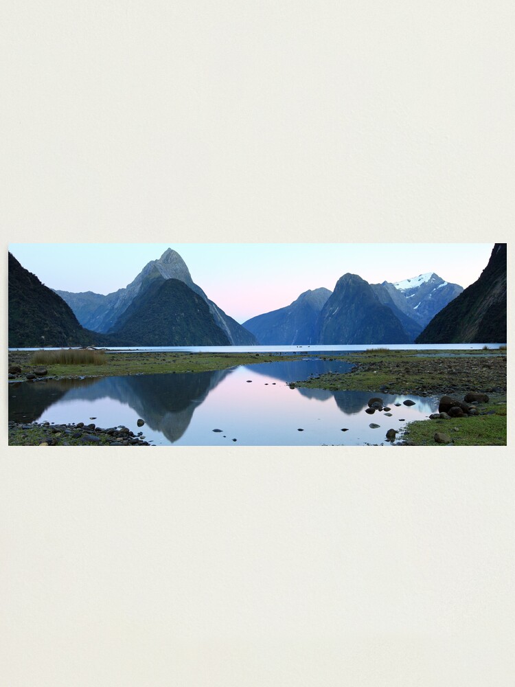 Alternate view of Milford Sound Dawn, South Island, New Zealand Photographic Print