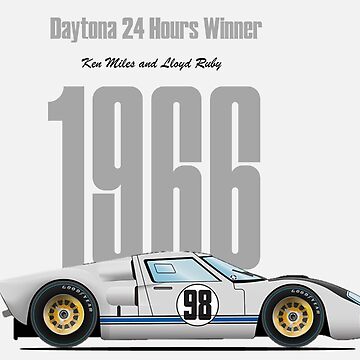 Ford GT40 Ken Miles 1966 Daytona Greeting Card