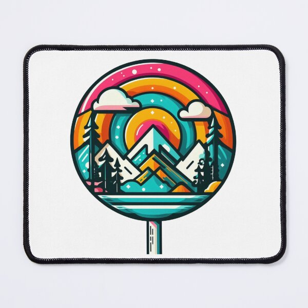 Item preview, A lollipop, inside the lollipop are colorful images of mountains, trees, and the sun designed and sold by dvlahmtees.