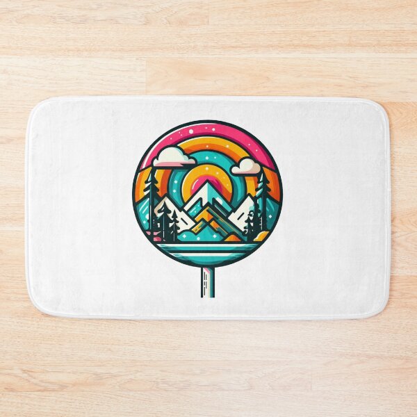 Item preview, A lollipop, inside the lollipop are colorful images of mountains, trees, and the sun designed and sold by dvlahmtees.