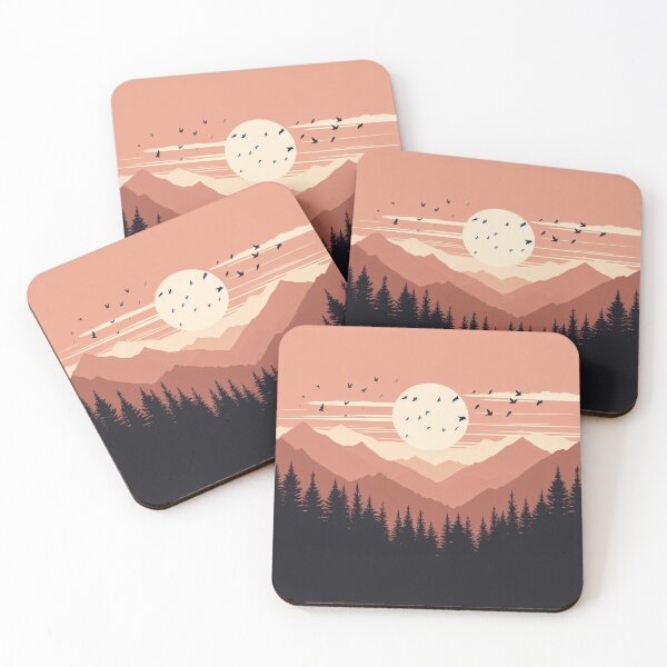 Item preview, Afternoon sunset with mountains  designed and sold by dvlahmtees.