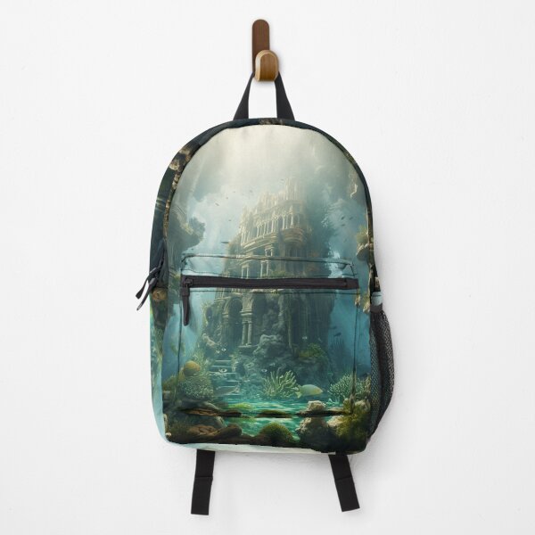 Item preview, Underwater palace kingdom city in ruins sea ocean designed and sold by zand-n-zive.