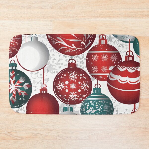 Item preview, Red, green and white christmas balls pattern. designed and sold by twisted-dot.