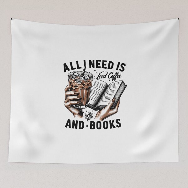 Item preview, All I Need Is Iced Coffee and Books designed and sold by ElLocoMus.