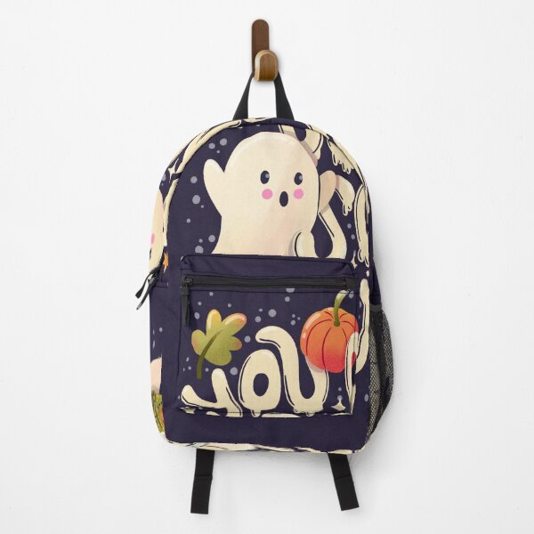 Item preview, Happy Halloween illustration with hand lettering message and cute ghosts, pumpkins and a book. You can do big scary things.  designed and sold by BlueLela.