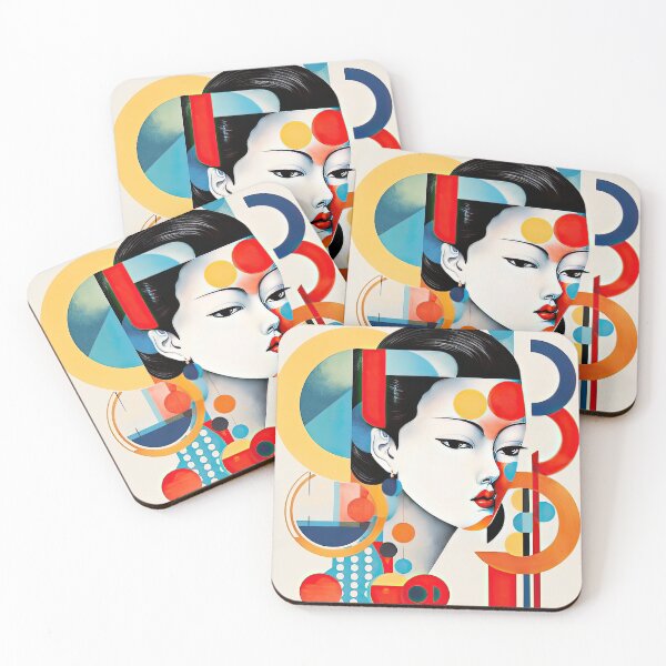 Item preview, Explore Simplistic & Minimalistic Japanese Geisha Portraits with a Majestic Touch designed and sold by ArtificialGenes.