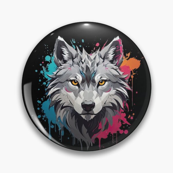 Item preview, Cute Colorful Wolf in Low Poly and Graffiti Style designed and sold by MindSmith.