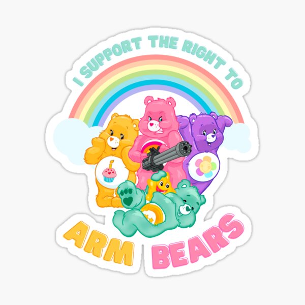 Emotionally exhausted care bear Sticker for Sale by AVDArts