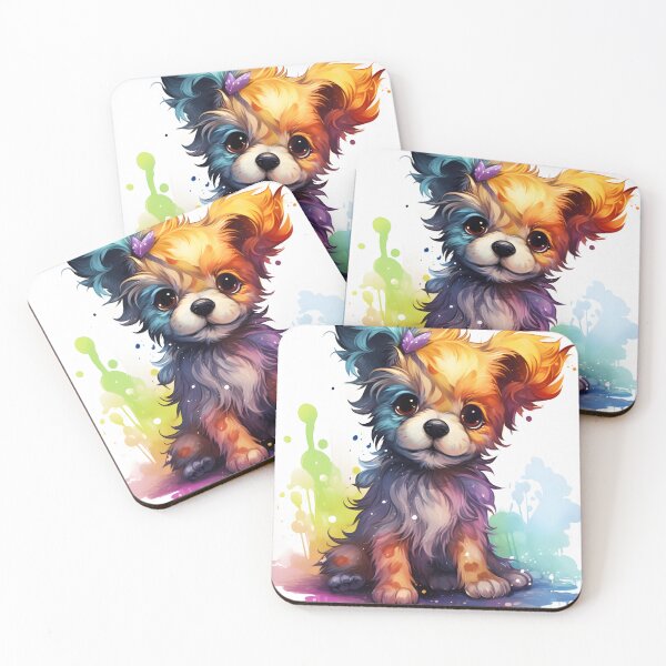 Item preview, Energetic Manga-Style Dog Illustration designed and sold by Shirtastically.