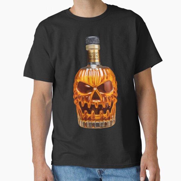 Halloween Whisky Pumpkin Bottle Classic T-Shirt