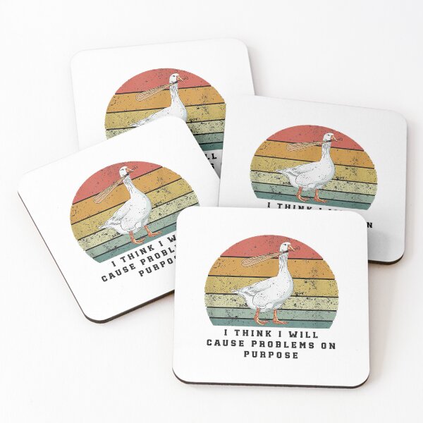 Item preview, I Think I Will Cause Problems On Purpose Funny Goose Honk Bonk Meme designed and sold by Jesticker.