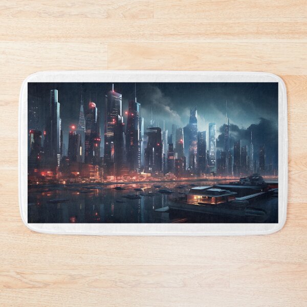 Item preview, Futuristic Cityscape Art designed and sold by Shirtastically.