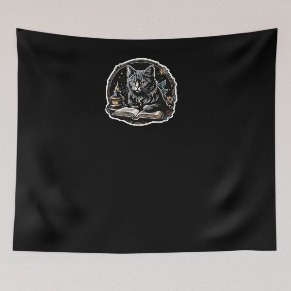Item preview, Book Aesthetic, Cute Black Cat Reading Book designed and sold by Desfix.