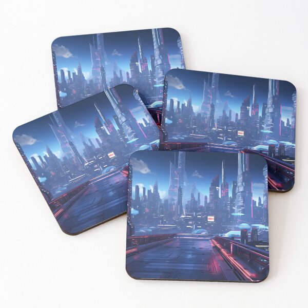 Item preview, Cyberpunk City Night Scene designed and sold by Shirtastically.