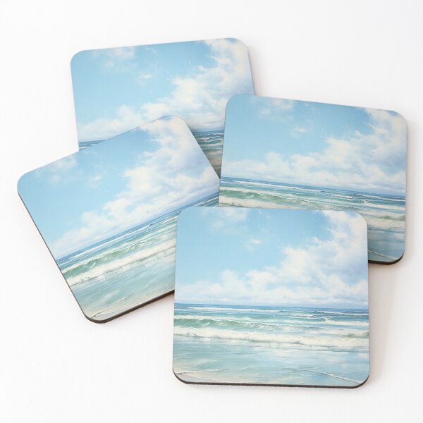 Item preview, Minimalistic water color painting of ocean - 3 designed and sold by UmagineArts.