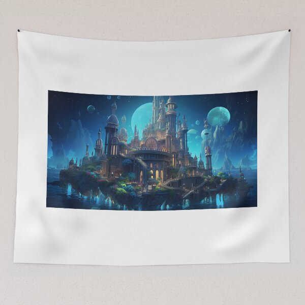 Item preview, Retro-Futuristic Cityscape Art designed and sold by Shirtastically.