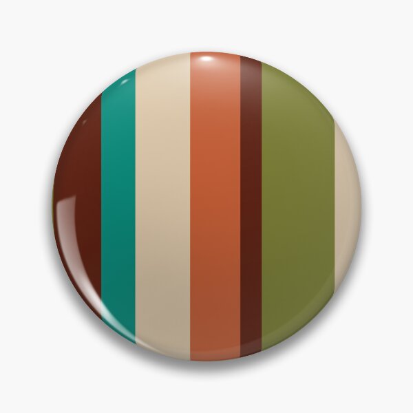 Artikelvorschau, Vertikales Streifen-Retro-Vintage-Modernmuster in Mid Mod Olive Teal Orange entworfen und verkauft von kierkegaard.