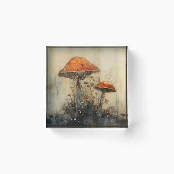 Item preview, Encaustic wax and watercolor flower, fungi and grasses 26 designed and sold by EmilyDayDreams.