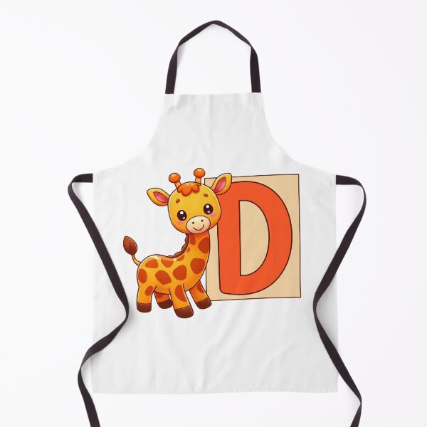 Item preview, Giraffe Monogram Letter D designed and sold by Coffee Lifestyle.
