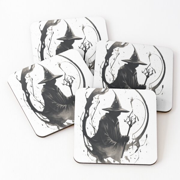 Item preview, Monochrome Mage in the forest designed and sold by DBPauwels.