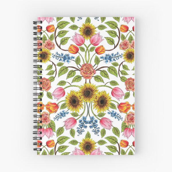 Item preview, Spring Flowers Pattern - Sunflowers, Tulips, Roses & Delphinium designed and sold by somecallmebeth.