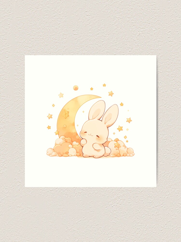 happy rabbit ハンドメイドパステル画　絵画アート原画 happy rabbit ハンドメイドパステル画 絵画アート原画