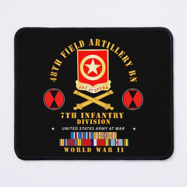 Artikelvorschau, Armee – 48. Feldartillerie Bn – 7. Infanteriedivision – 2. Weltkrieg mit ARR EXP PAC PHIL SVC entworfen und verkauft von Military Insignia Products.
