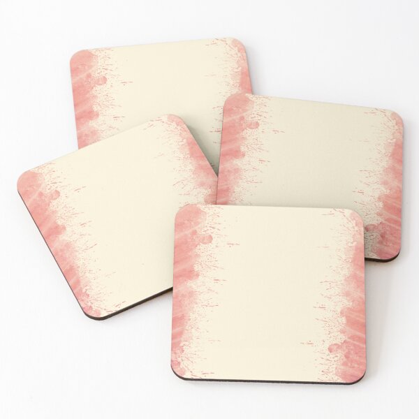 Item preview, Coral Pink Watercolor Paint Brush Stroke Frame Pattern designed and sold by Pevkay97.