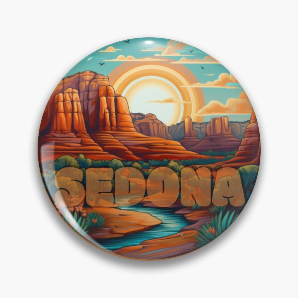 Item preview, Sedona mountain landscape at sunset designed and sold by MargaretWiktor.