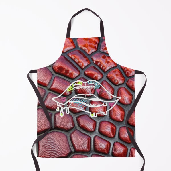 Item preview, The Stoner Chic Red Lips Leather Pattern Popart Style Colorful  designed and sold by ShopSunday.