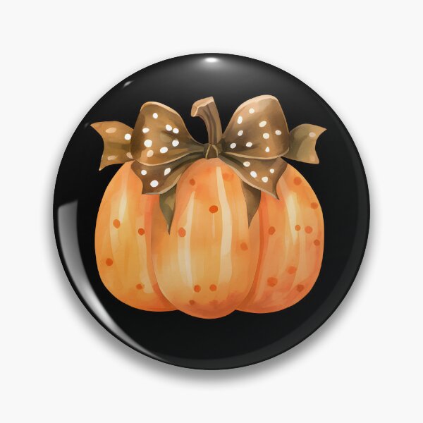 Item preview, Watercolor pumpkin with a bow print designed and sold by Katarzyna Dembek.
