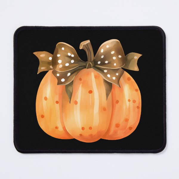 Item preview, Watercolor pumpkin with a bow print designed and sold by Katarzyna Dembek.