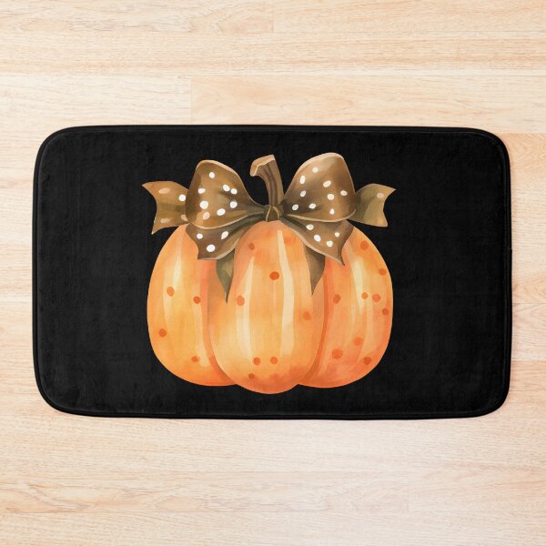 Item preview, Watercolor pumpkin with a bow print designed and sold by Katarzyna Dembek.