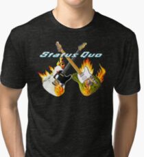 Status Quo Crossed Guitars Tri-blend T-Shirt