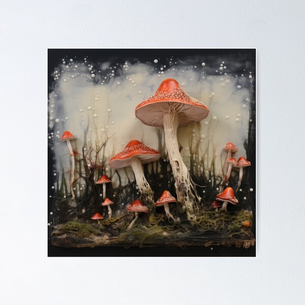 Item preview, Encaustic wax and watercolor flower, fungi and grasses 28 designed and sold by EmilyDayDreams.