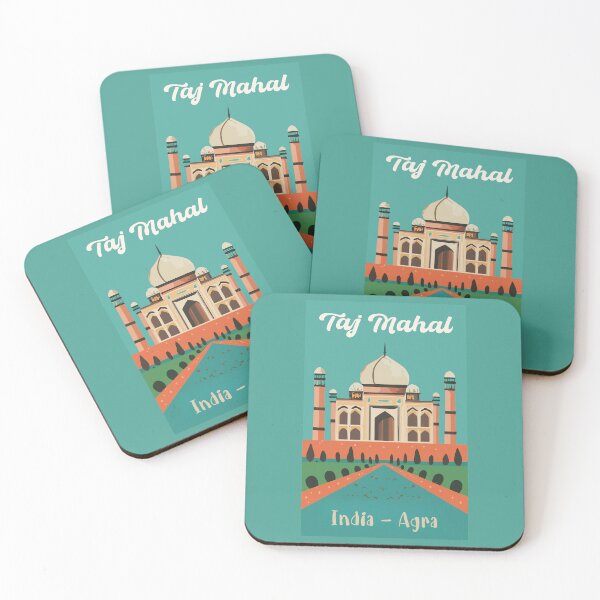 Item preview, A Vintage Travel Art of the Taj Mahal in Agra - India  designed and sold by GoodOldVintage.