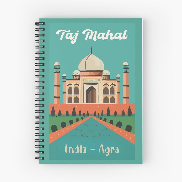 Item preview, A Vintage Travel Art of the Taj Mahal in Agra - India  designed and sold by GoodOldVintage.