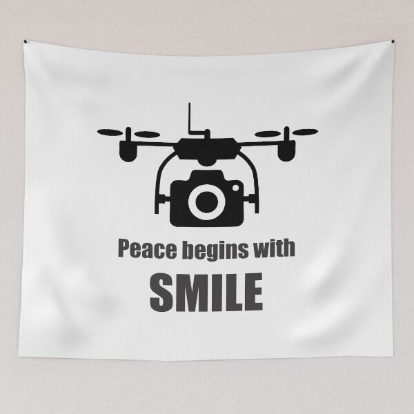 Item preview, Peace Begins with a Smile | Drone Camera designed and sold by 2MArtPro.