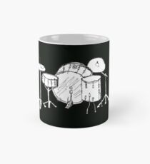 Taza clásica Dibujo del kit de batería
