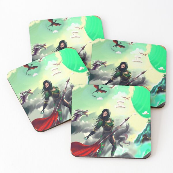 Item preview, Mystical Warrior surrounded by Dragons designed and sold by OmniaDea.