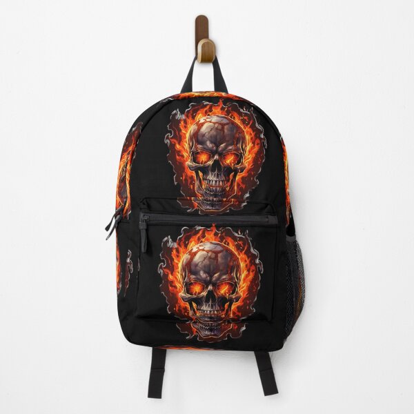 Item preview, Scary flaming skull designed and sold by AI-Only Creations.