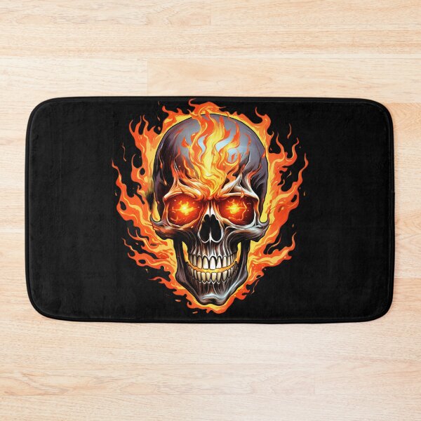 Item preview, Scary flaming skull designed and sold by AI-Only Creations.