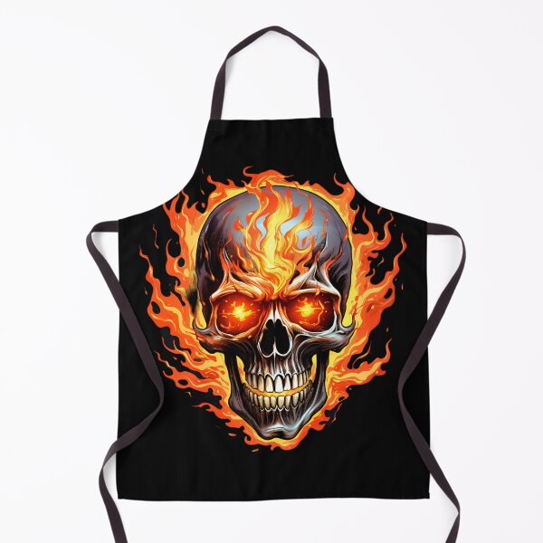 Item preview, Scary flaming skull designed and sold by AI-Only Creations.