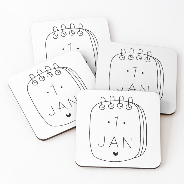 Item preview, Black line desk calendar doodle designed and sold by OM-lova.