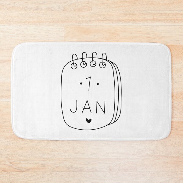 Item preview, Black line desk calendar doodle designed and sold by OM-lova.